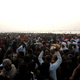 Crowds of pilgrims offer prayers during the festival.
